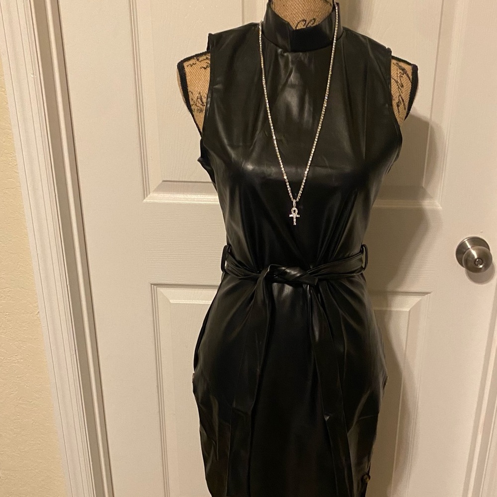 New✨Leather Bodycon Dress✨ - Picture 9 of 10